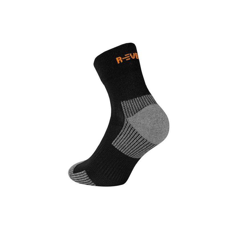 Chaussettes techniques adulte course montagne fitness multisport  moyen noires