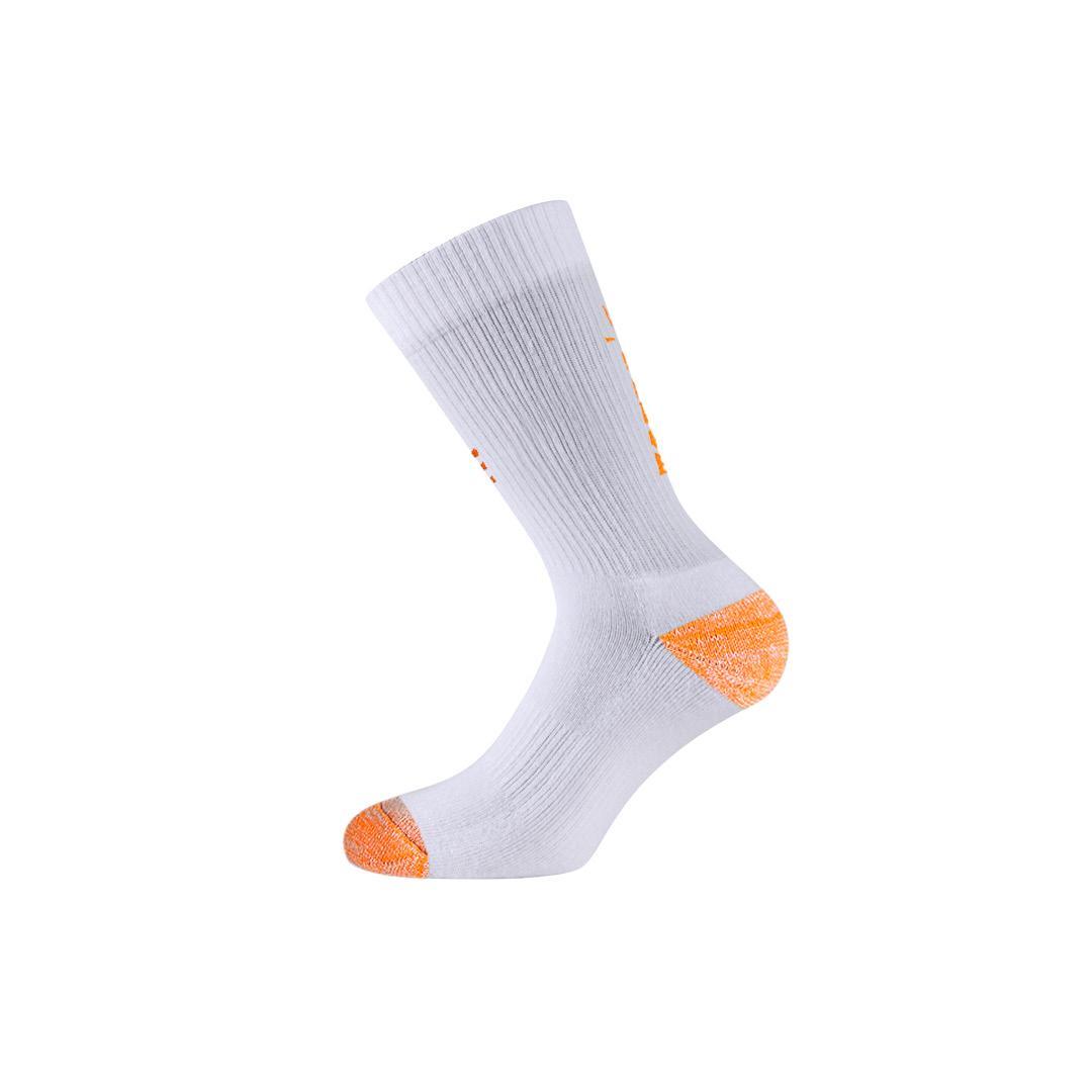 Chaussettes techniques adulte respirantes renforts padel tennis medium blanche 3/6