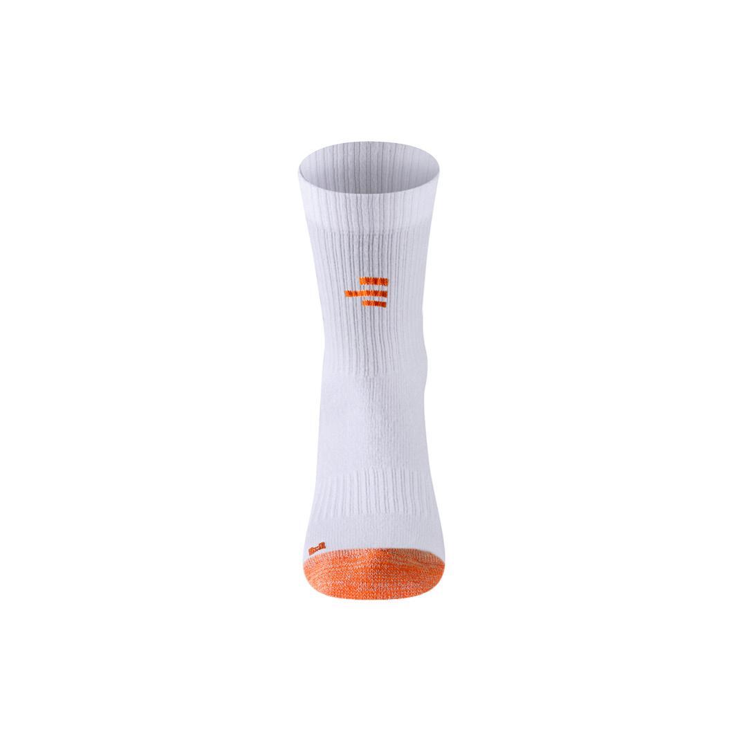 Chaussettes techniques adulte respirantes renforts padel tennis medium blanche 4/6
