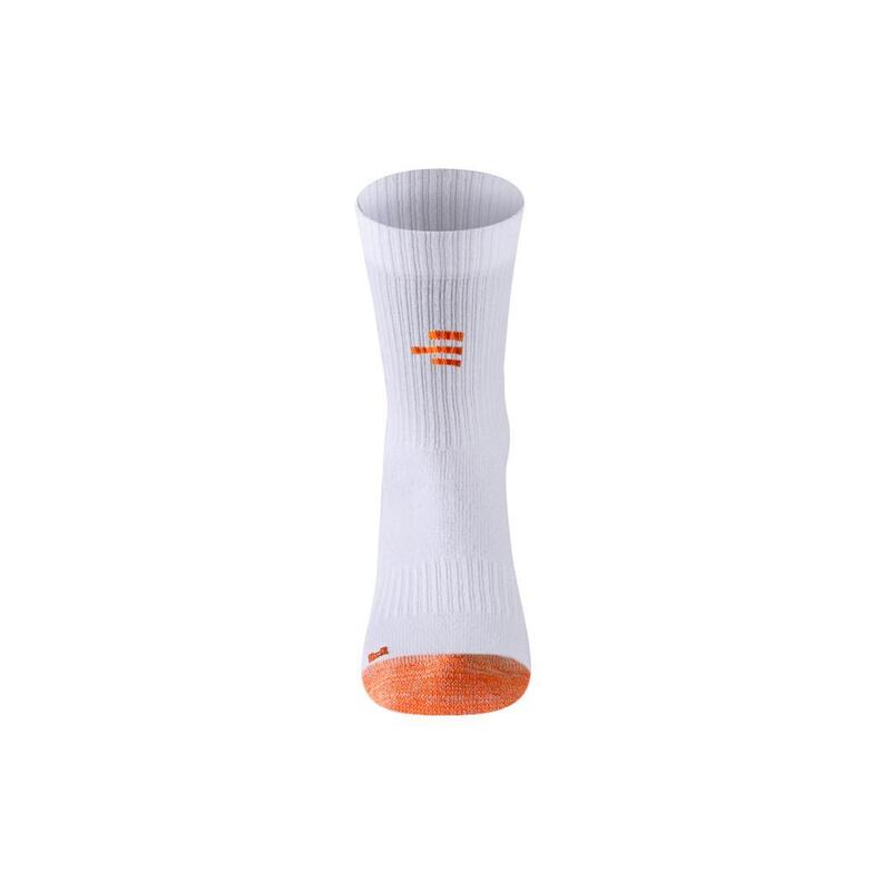 Technische Socken Erwachsene atmungsaktive Verstärkungen Padel-Tennis, Weiß