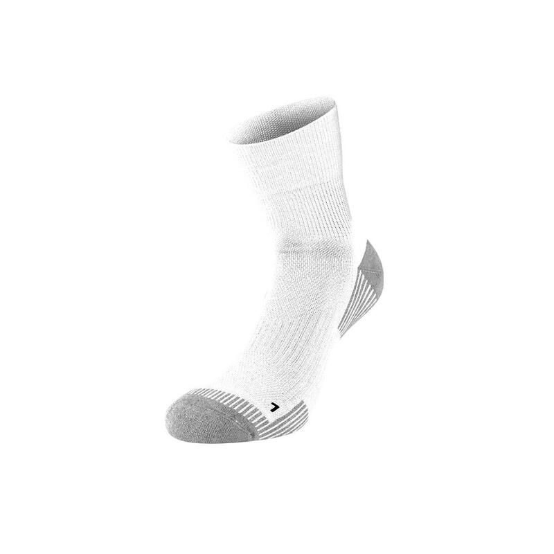 Chaussettes techniques adulte course montagne fitness multisport moyen blanche