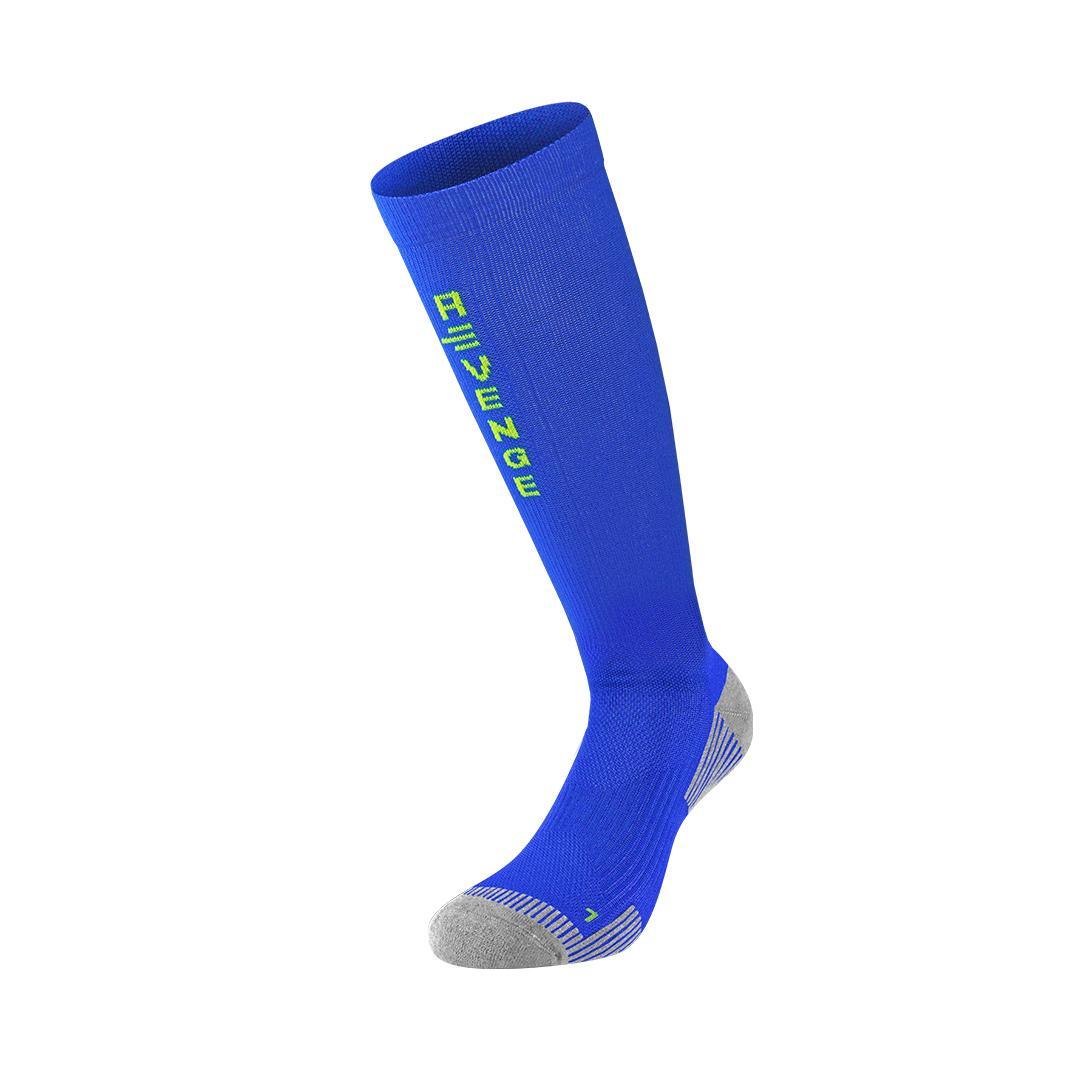 R-EVENGE Technical Adult Socks – Long, Blue, for Mountain, Running, Fitness.