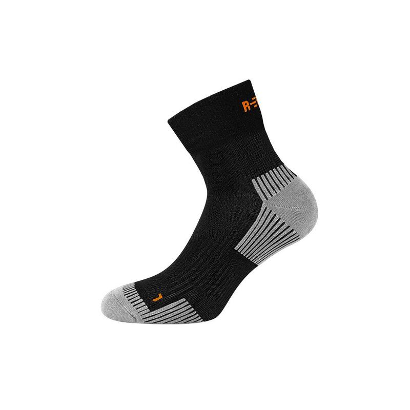 Technische sokken volwassen bergrennen fitness multisport gemiddeld zwarte