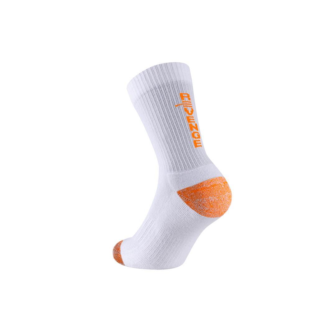 Chaussettes techniques adulte respirantes renforts padel tennis medium blanche 2/6