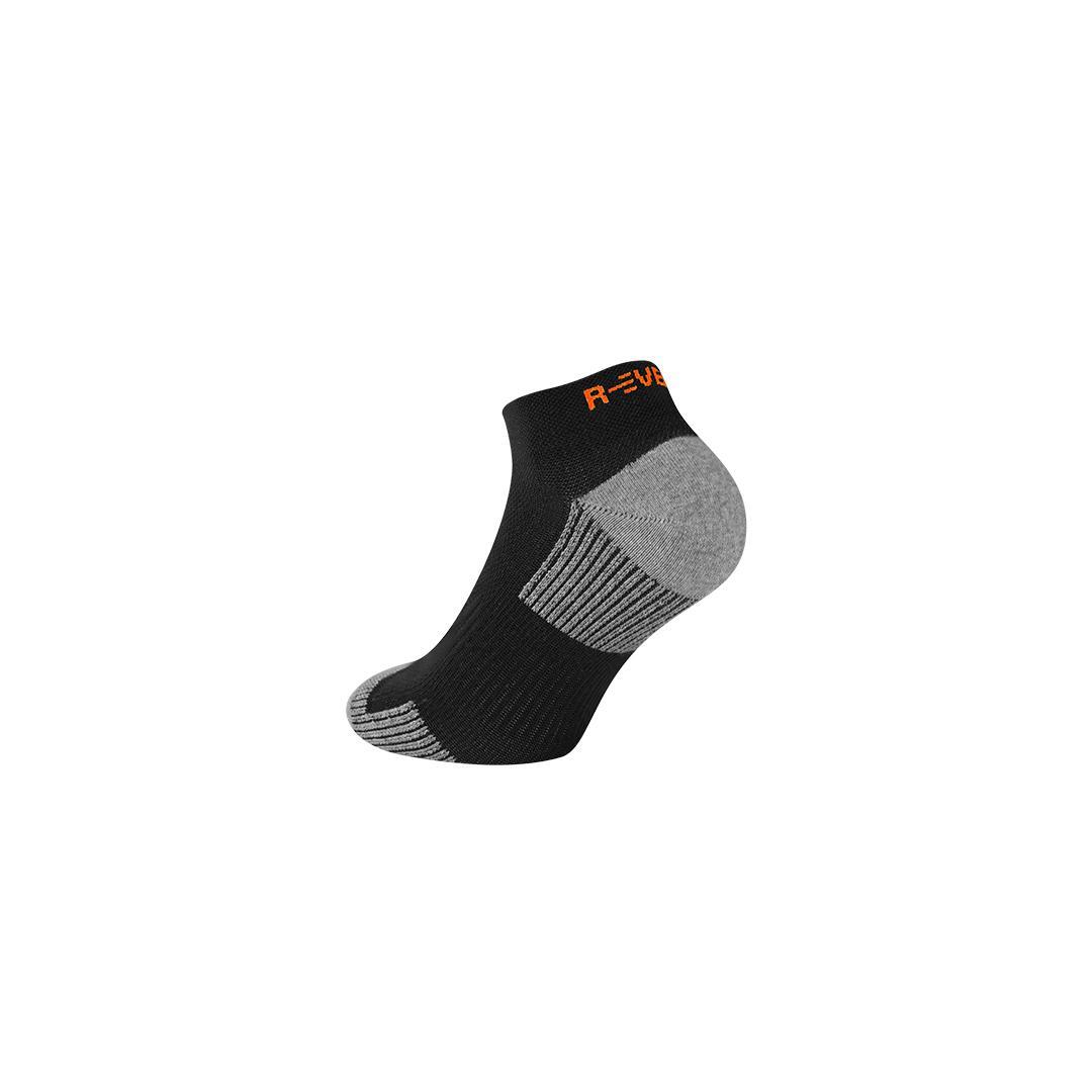 Chaussettes techniques adulte course montagne fitness multisport courtes noires 2/6