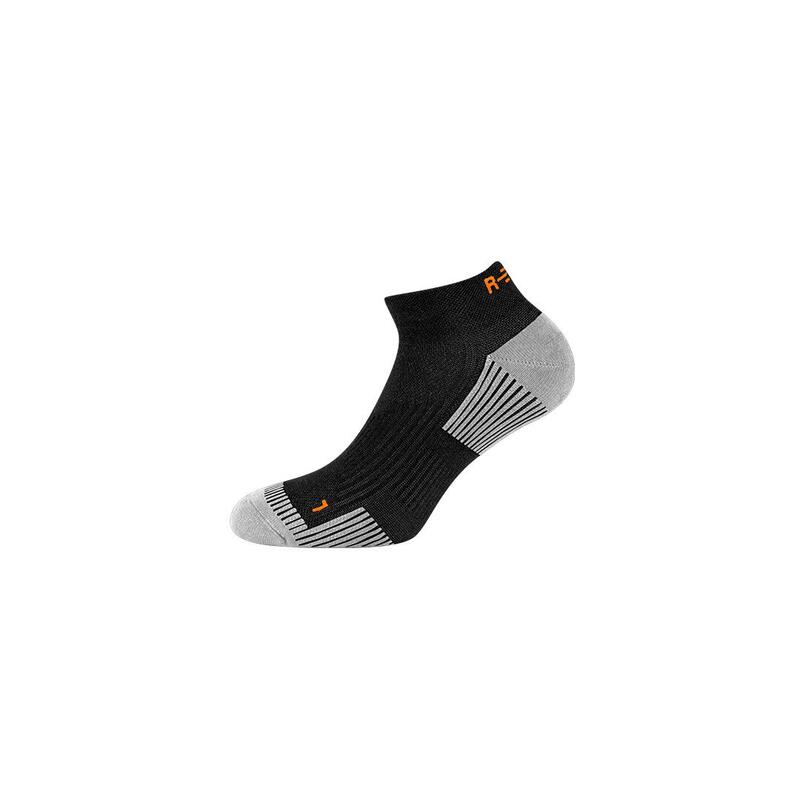 Technische sokken volwassen bergrennen fitness multisport korte zwarte sokken