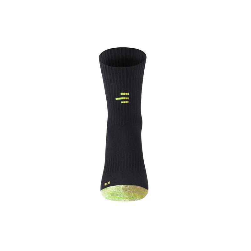 Calze tecniche adulto calzini traspiranti con rinforzi padel tennis media nera