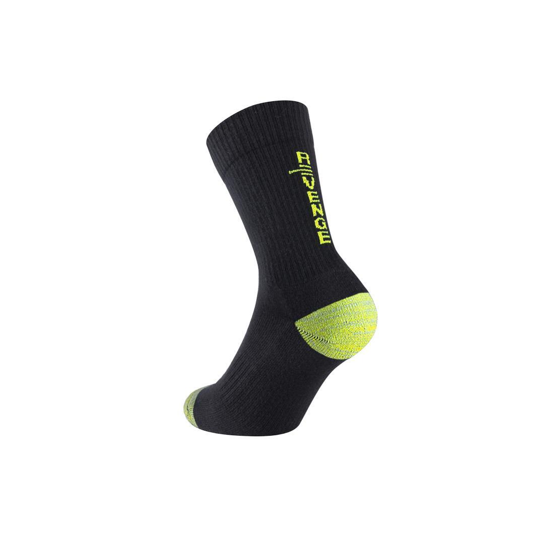 Chaussettes techniques adulte respirantes avec renforts padel tennis medium noir 2/6