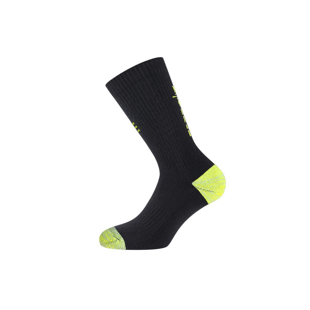 Chaussettes techniques adulte respirantes avec renforts padel tennis medium noir 3/6