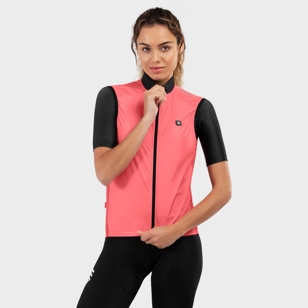 Women's Cycling V1-W Cancano Coral windproof vest