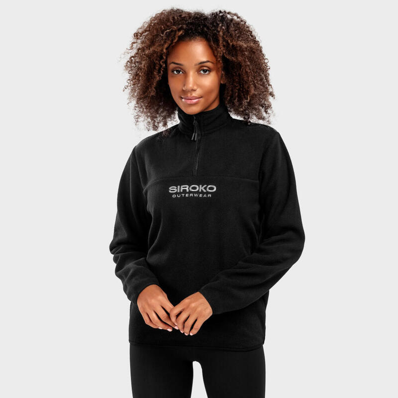 Pull polaire épais femme Sports d'hiver Shadow-W Noir