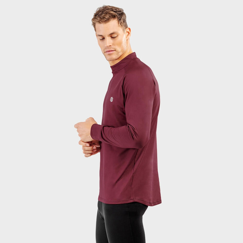 SIROKO Maglietta intima termica per gli sport invernali Slush Maroon Bordeaux Uomo