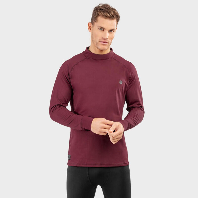 Sous-maillot thermique Sports d'hiver SIROKO Slush Maroon Bordeaux Homme