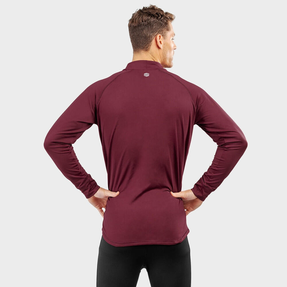 SIROKO Maglietta intima termica per gli sport invernali Slush Maroon Bordeaux Uomo