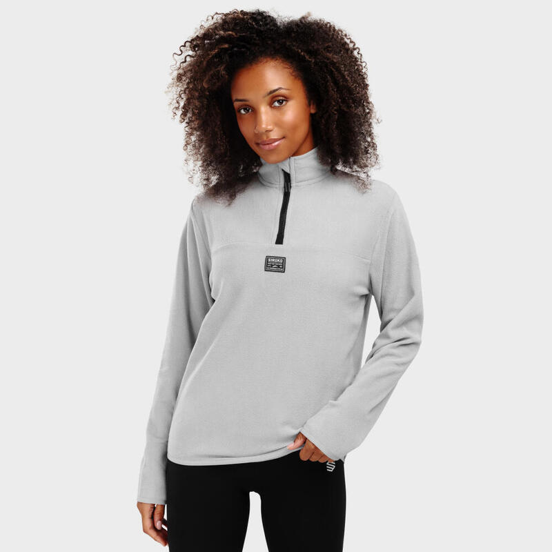 Damen Wintersport dünner fleecepullover für Limestone-W SIROKO Perlgrau