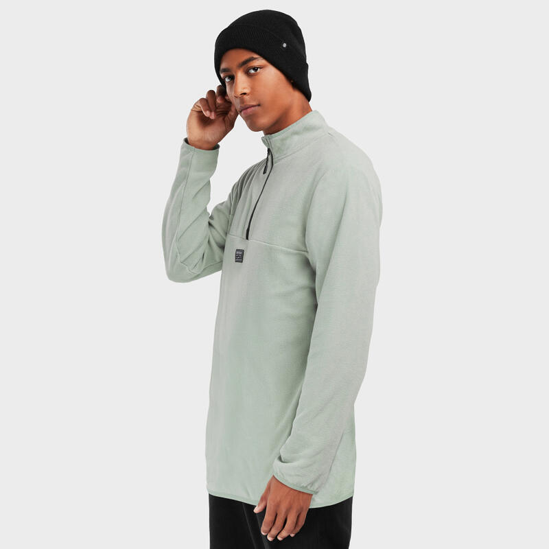 Camisola polar fina homem Desportos de inverno Cascade SIROKO Verde Cinza