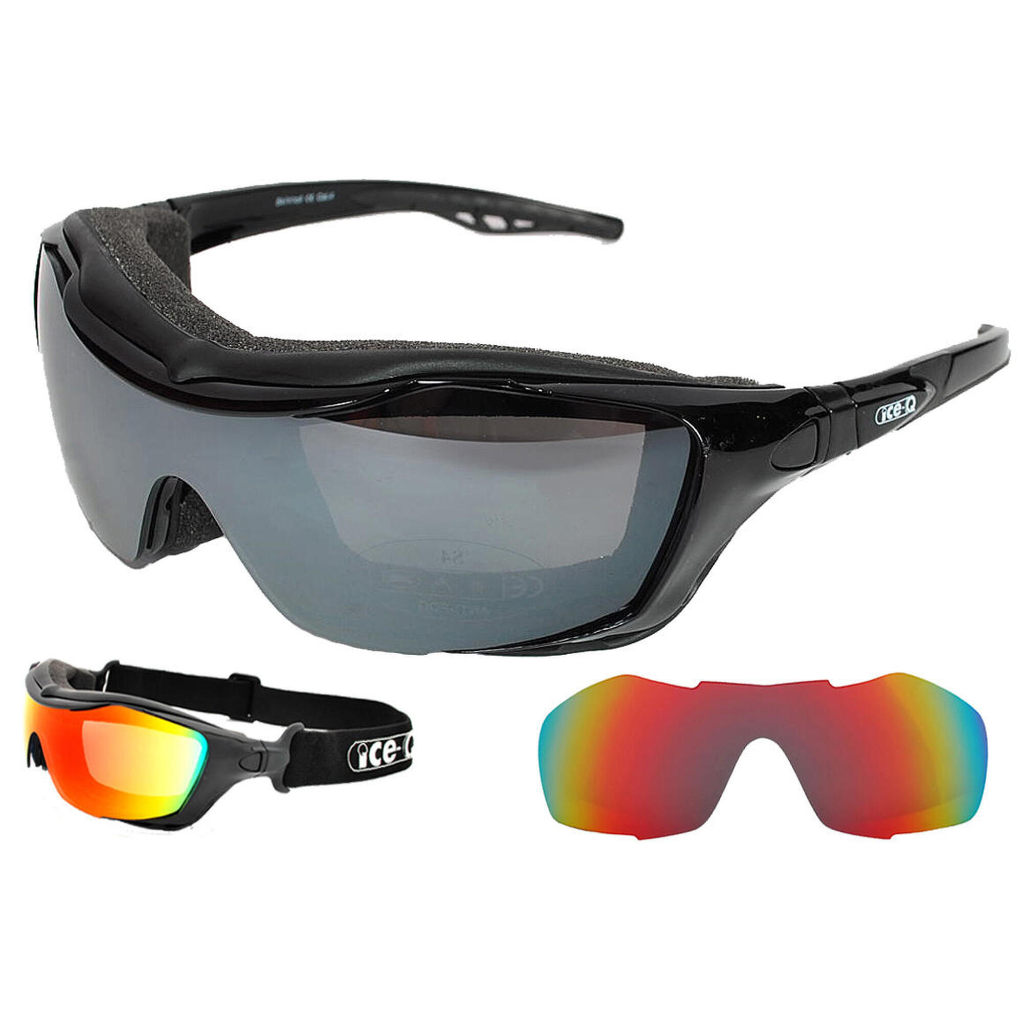 Okulary narciarskie Ice-Q Ski'N'Roll-4 Red Revo S2/Smoke Silver Mirror S4