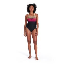 Maillot Speedo Medalist Digital - Noir/Papaya/Magenta
