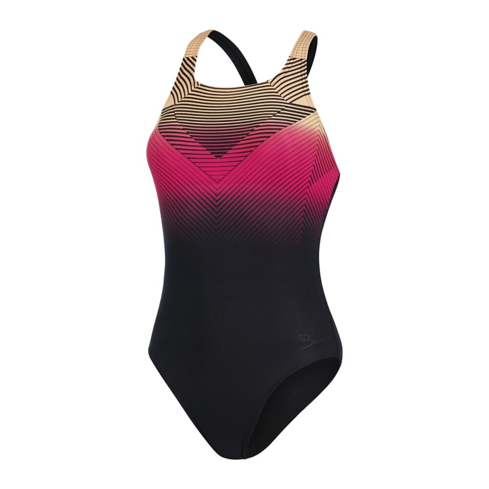 Digital Placement Medalist Adult Female Swimsuit Black/Red 4/5