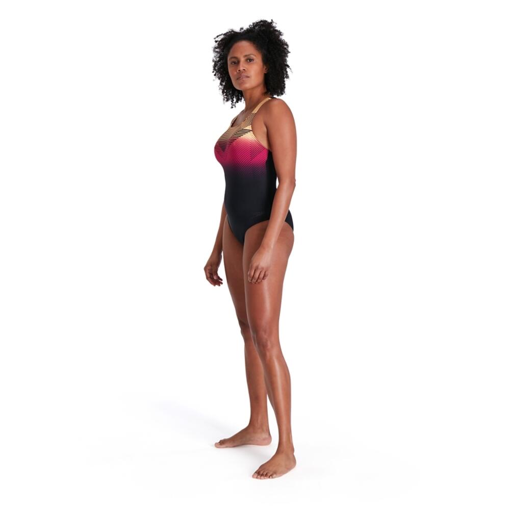 Digital Placement Medalist Adult Female Swimsuit Black/Red 3/5