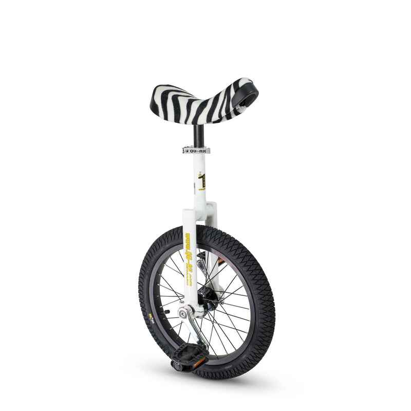 Qu-Ax Einrad Luxus Zebra, 16 Zoll (ø 41 cm), 28 Speichen, Rahmen Weiß