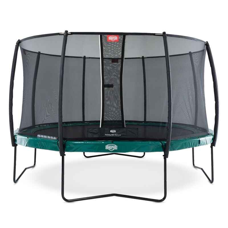 Berg Trampolin Elite mit Sicherheitsnetz Deluxe, ø 3,80 m, Grau