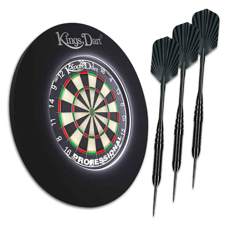 Kings Dart Dartscheiben Set "Vision-LED", Professional HD (Kunststoffring