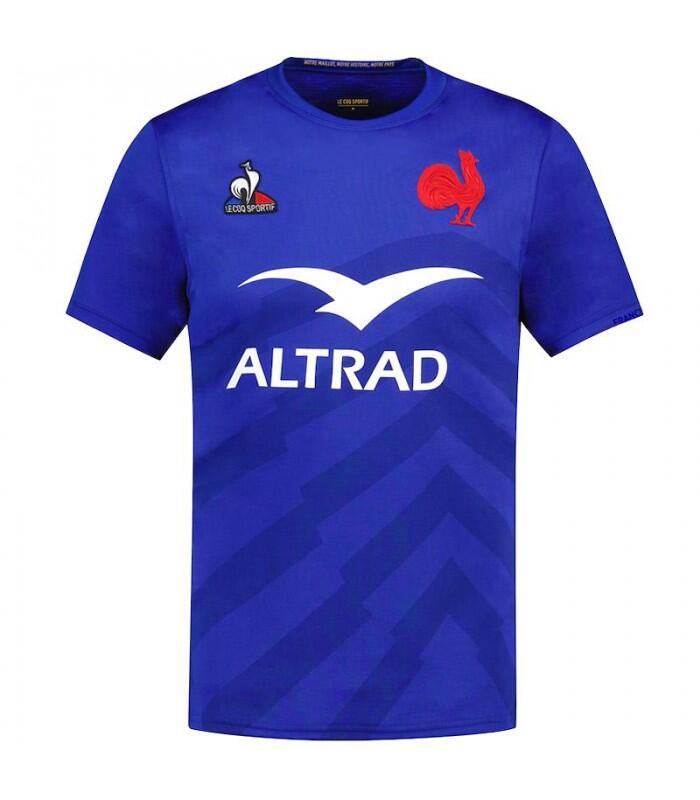 Le Coq Sportif Mens France Rugby Home Rugby Shirt 2220834 Blue 1/7