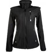 Jachetă de echitație pentru femei HKM Softshell neagră