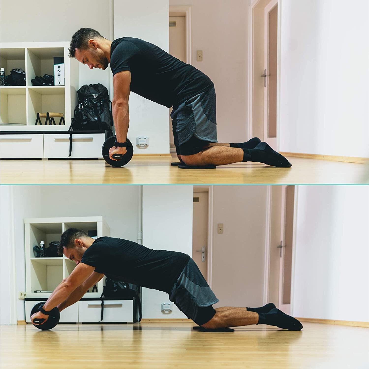 Bauchroller mit rutschfesten Kniematten für Bauch- und Coremuskulatur 3/6