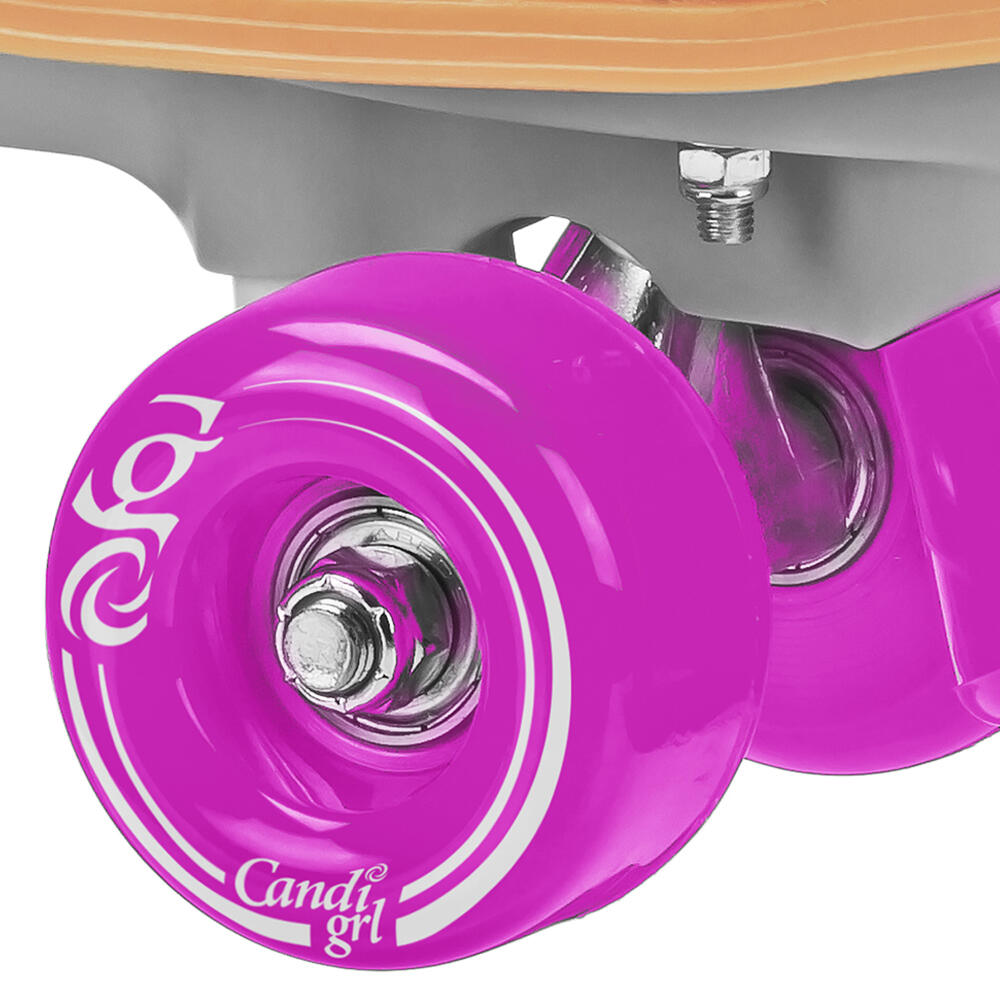 CANDI GRL SABINA HIGHTOP UNISEX QUAD ROLLER SKATES - MINT/PURPLE 3/5