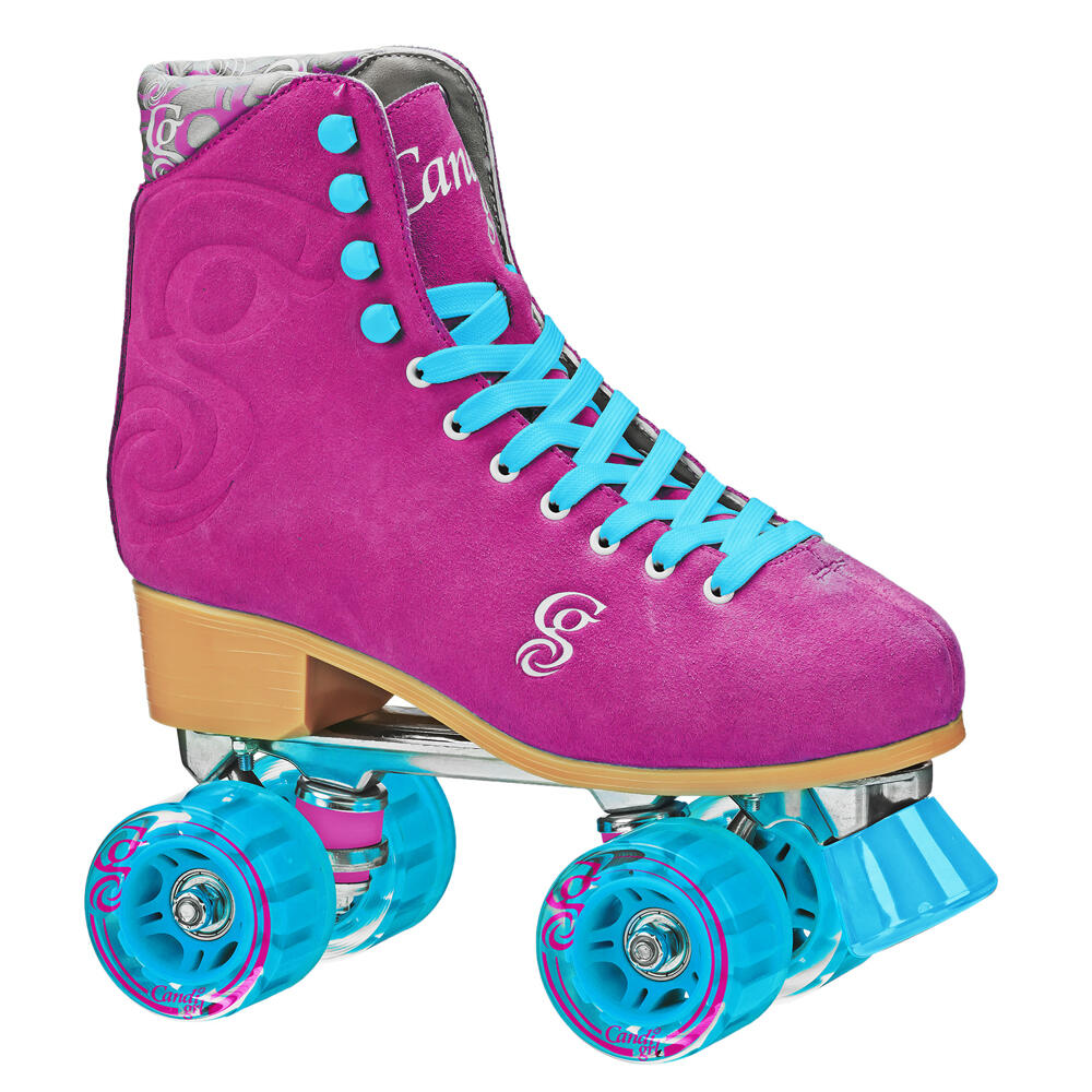 CANDI GRL CARLIN HIGHTOP FREESTYLE UNISEX QUAD ROLLER SKATES - BERRY 1/5