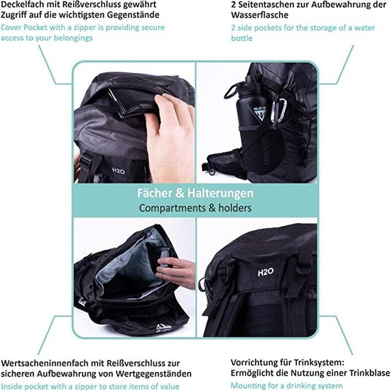 Sportrucksack 35L für Pullup & Dip Stange, anderes Zubehör & outdoor Aktivitäten