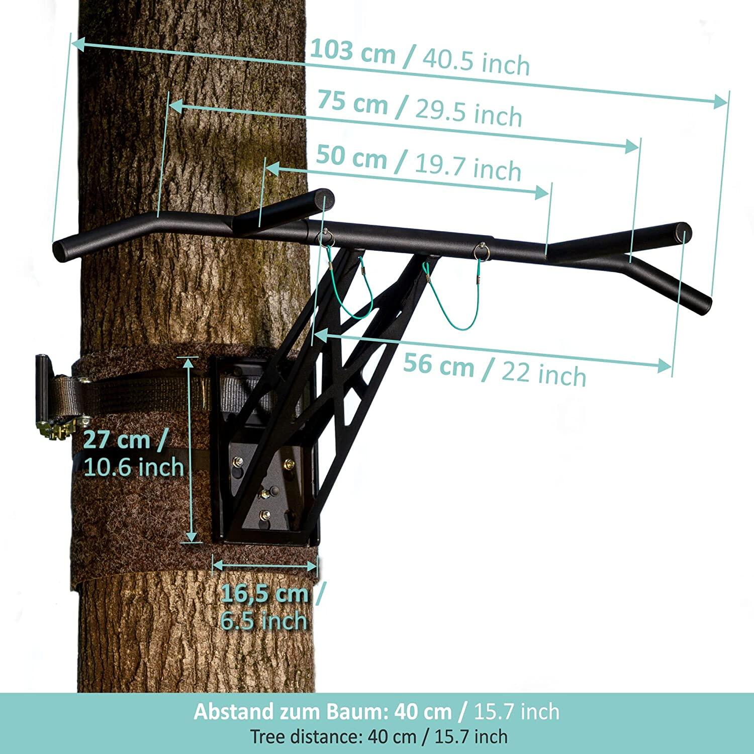 Mobile Klimmzugstange und Dip-Stange für outdoor Training, über 35 Übungen 3/5