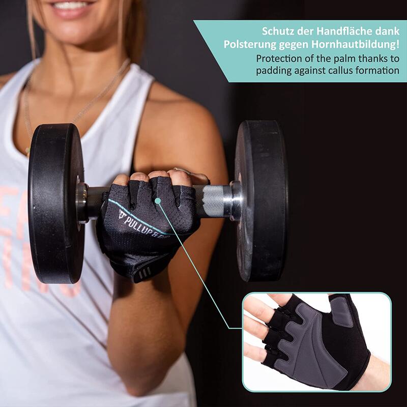 Fitness Handschuhe in vier Größen zum Schutz der Handinnenflächen