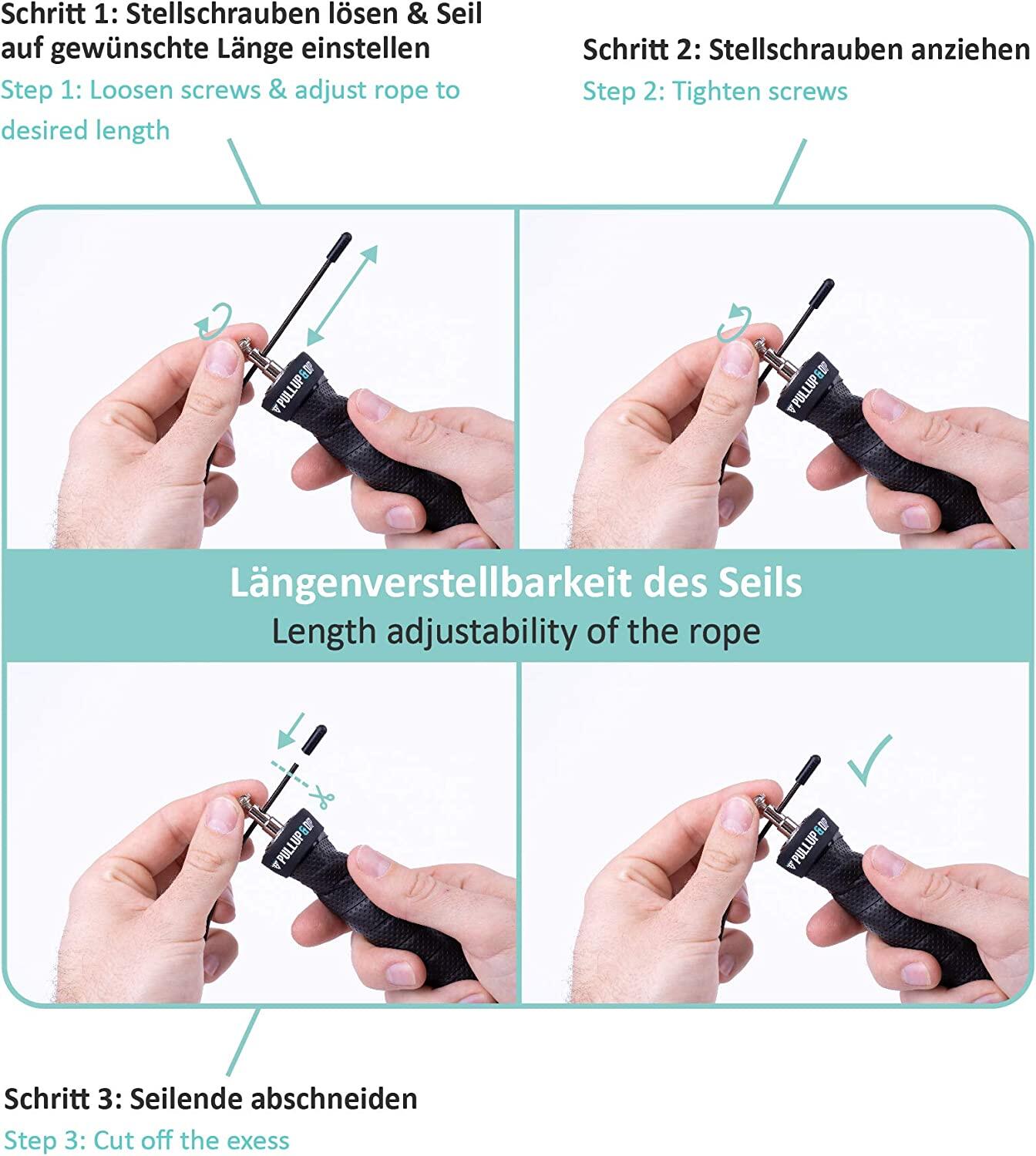 Springseil mit professionellem Kugellager und Anti-Rutsch Griffen 3/5