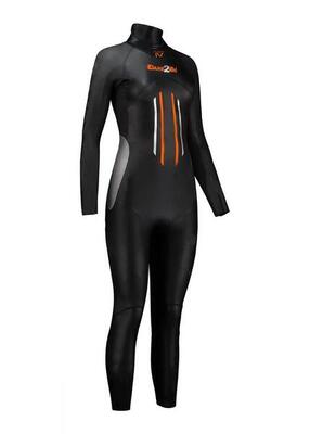 Finis junior fuse openback kneeskin - zwart