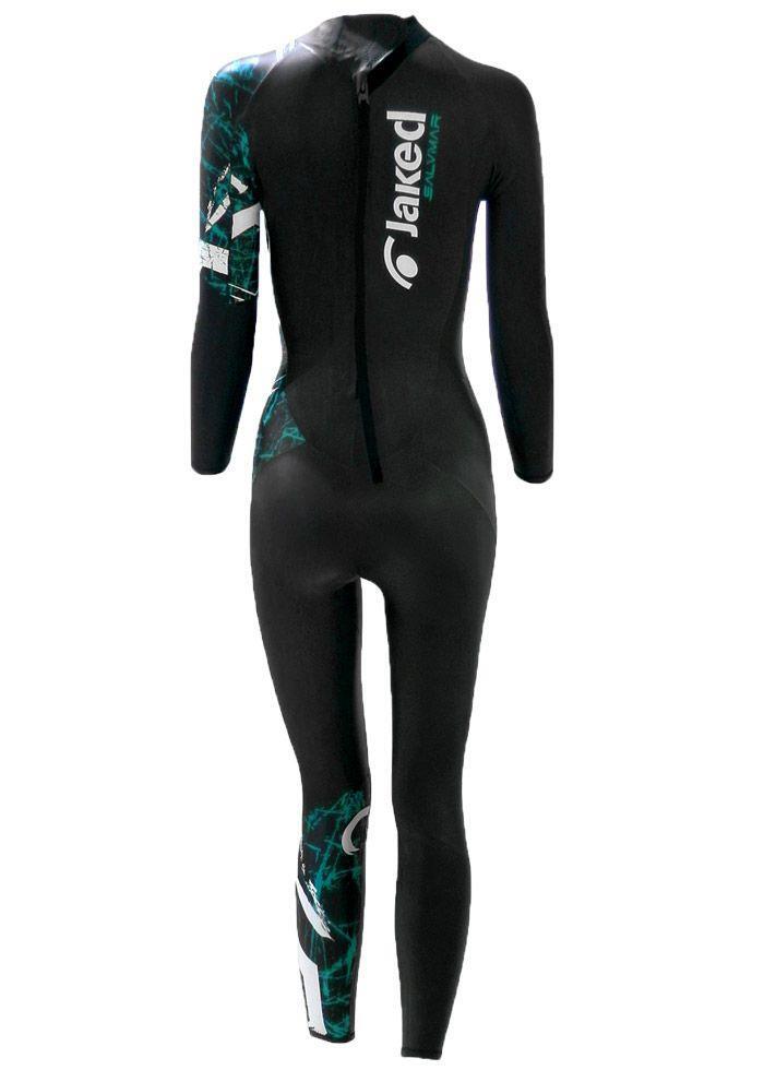 Traje de neopreno sintético blanco y coral para mujer para natación y triatlón 2/5