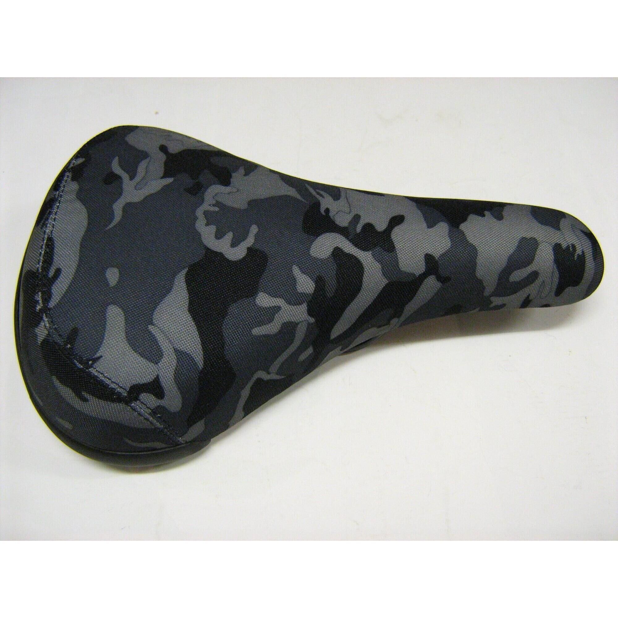 VELO Railed Bike Seat for Wheelie Cruiser MTB Bikes - Camo Grey Fabric