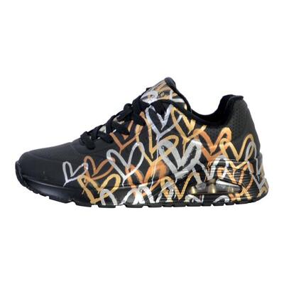 Dames schoenen skechers jgoldcrown uno metallic love