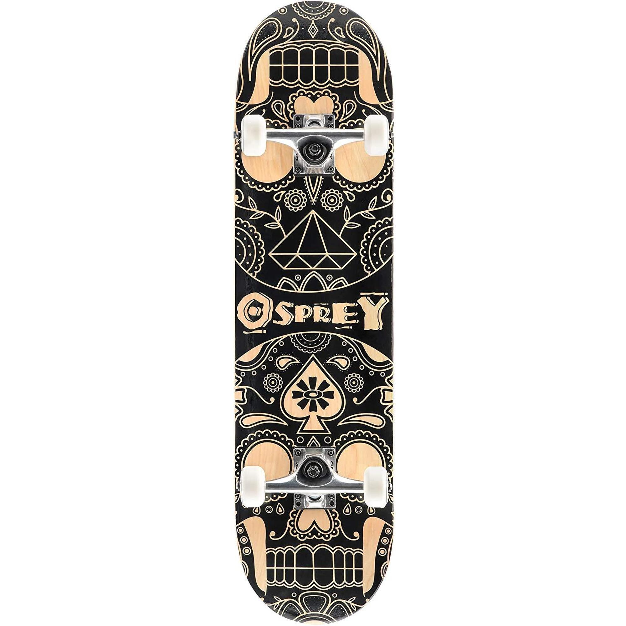 OSPREY Osprey Double Kick Skateboard 31" - Candy Skull