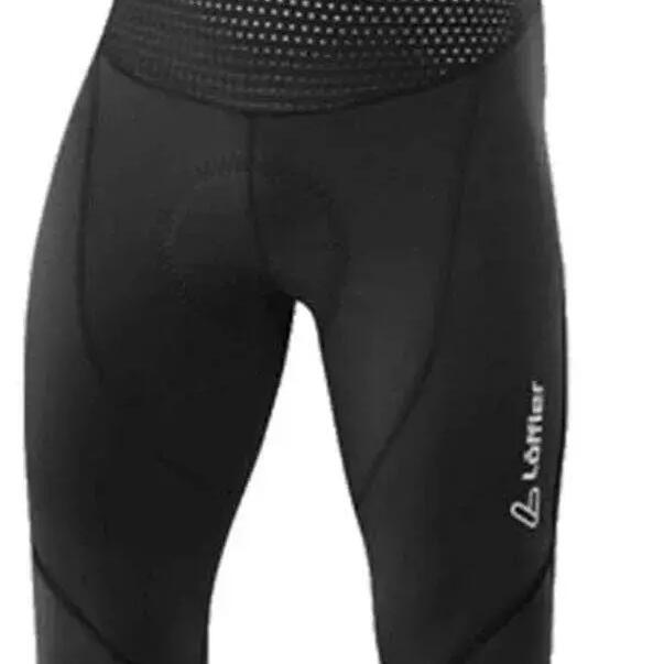 Men's Long M Bike Bib Tights WS Elastic Cycling Shorts - Black