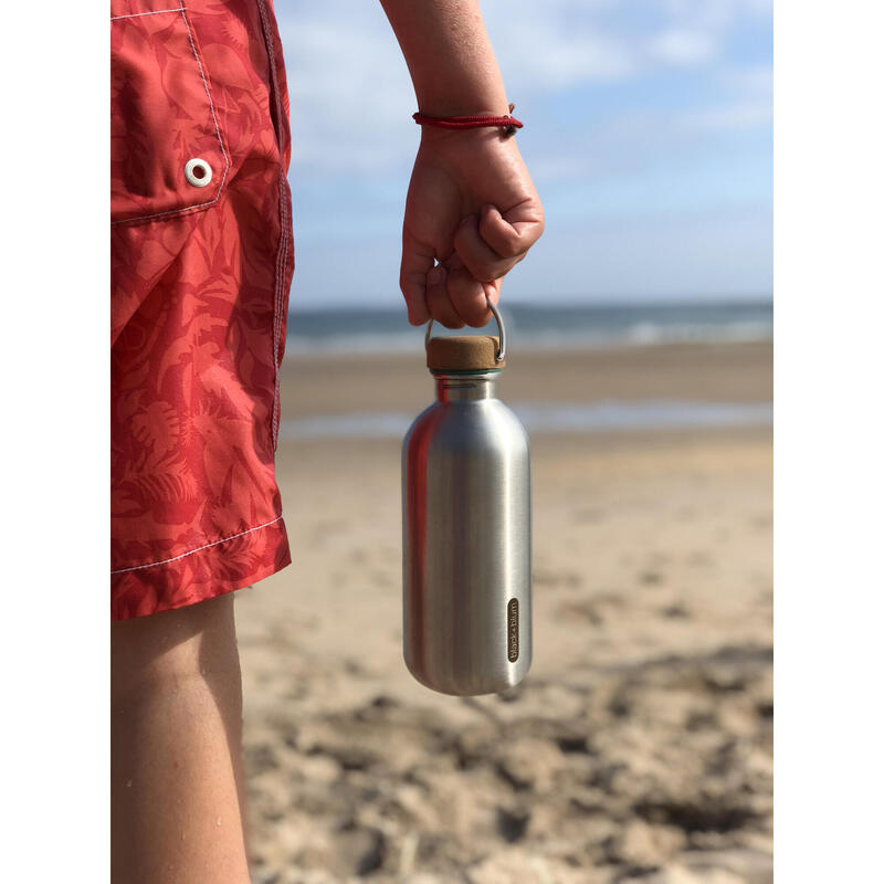Stainless Steel Sports Water Bottle With Cork Lid 21oz (600ml) - Ocean