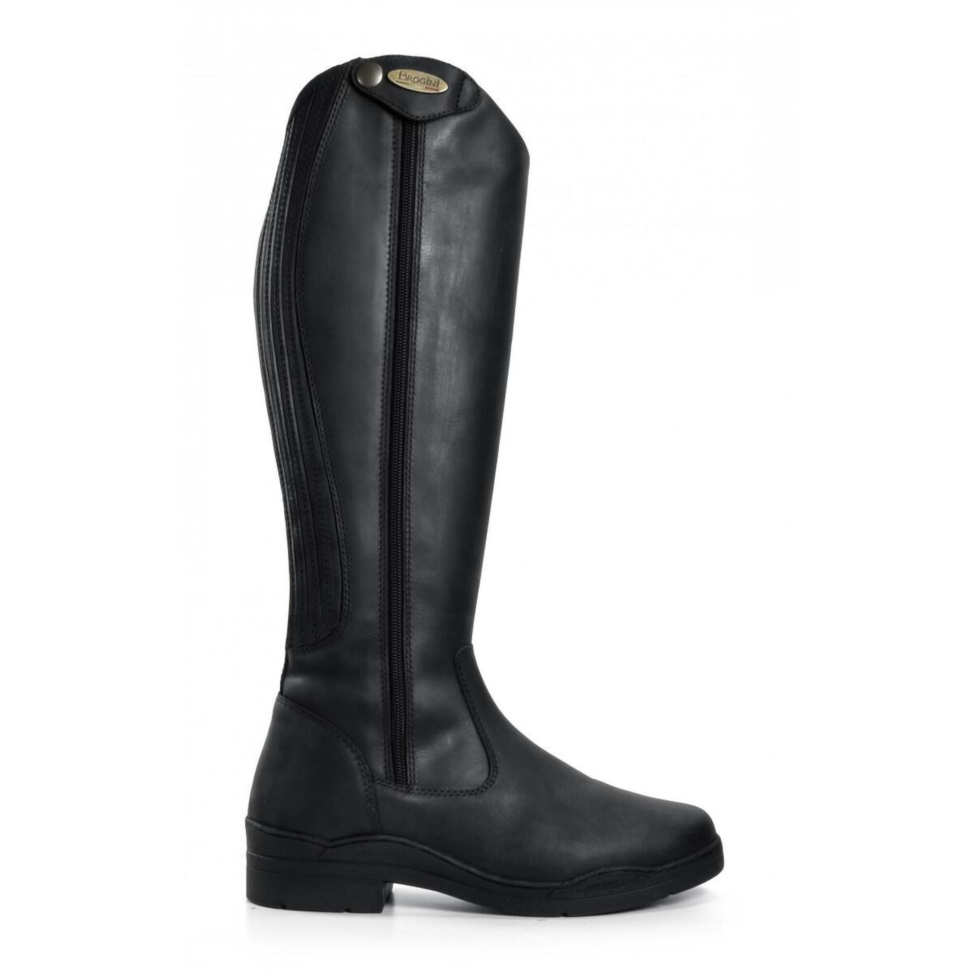 BROGINI Monte Cervino zipped riding boot- Black