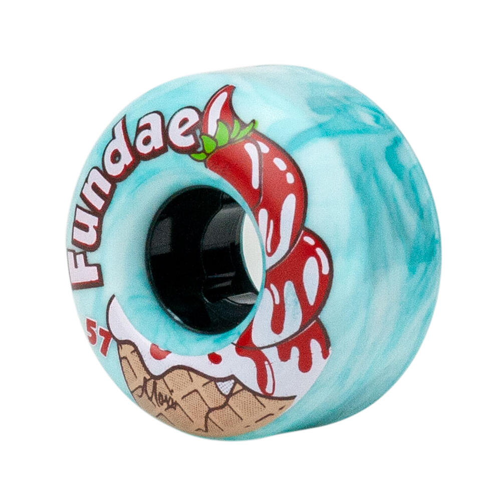 MOXI FUNDAE QUAD ROLLER SKATE WHEELS - CREME DE MENTHE – 57mm 92a – Set of 4 2/5