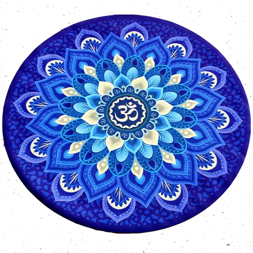 Tapete de yoga, Goma de meditación y microfibra - Mandala Om + Bolsa de yoga 2/5
