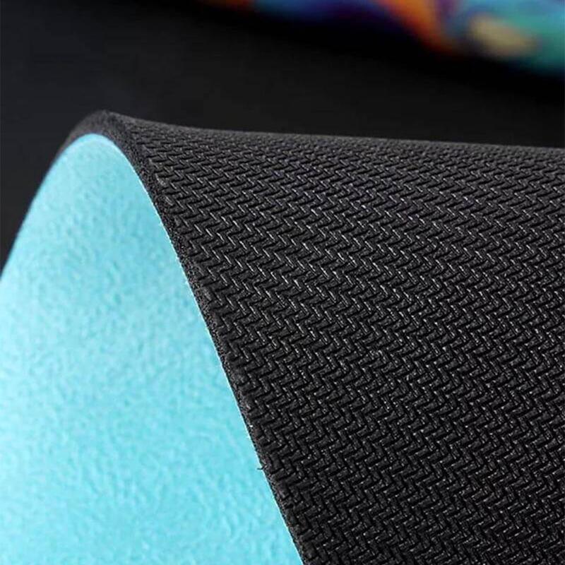 Yoga mat, meditatie Rubber & microvezel - pauwenwiel + Yoga tas