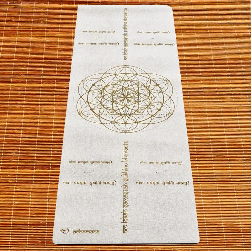 Tapis de yoga caoutchouc naturel et chanvre 4,5 mm - mantra yoga + Sac de yoga