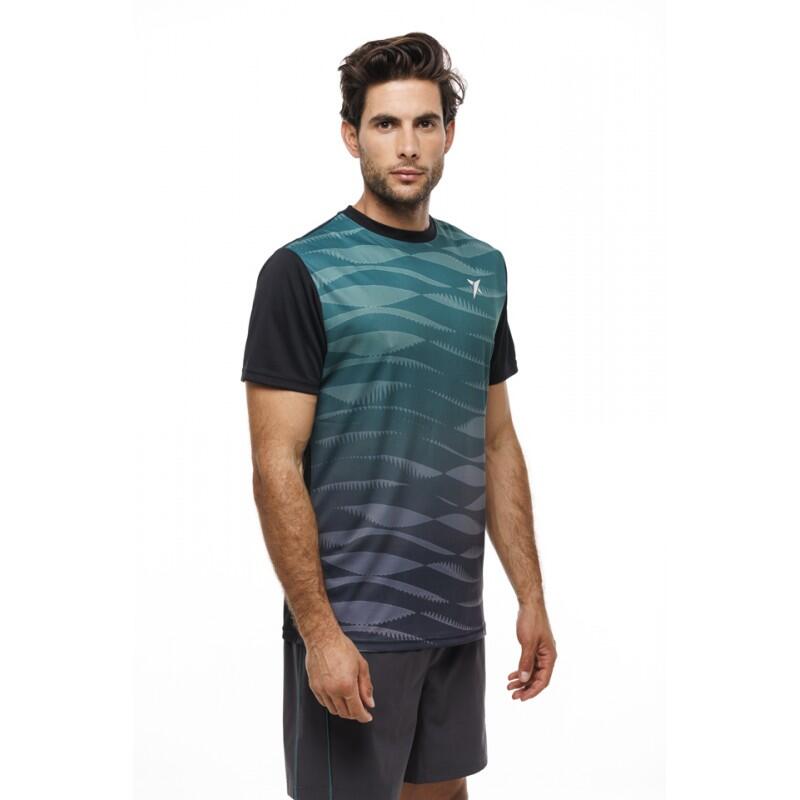 Camiseta de manga corta de hombre de padel Drop Shot Artemis Print