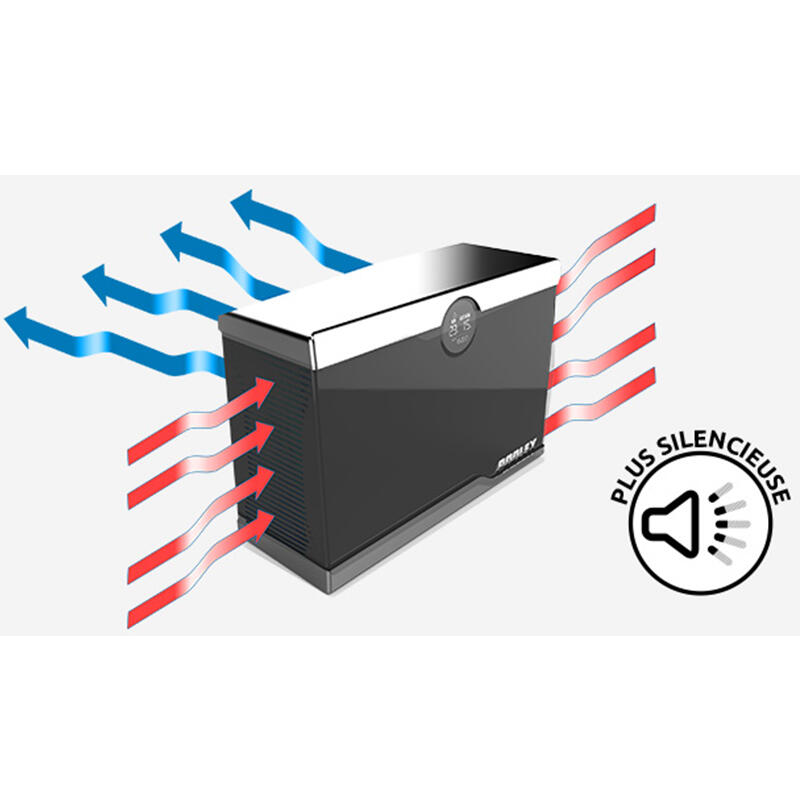 Stille zwembad warmtepomp voor zwembaden van 35 tot 50 m3 - Poolex Silent Max 80